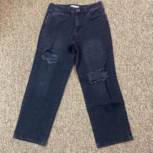 SO Denim - So Goods For Life Classic High Rise Straight Leg Distressed Jeans Size 9/29W